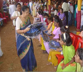 NBC donating school bags to Ma Niketan's children